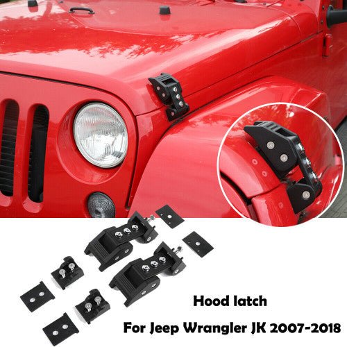 Hood Latch For Jeep Wrangler JK JL Unlimited (2007 - 2017) Black - GENSSI Exterior Part