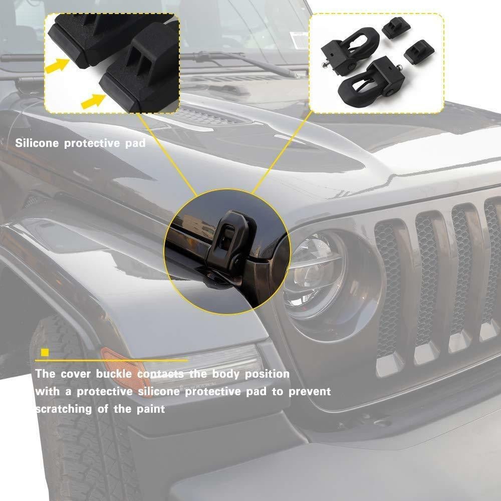 Hood Lock Bracket Latches for Jeep Wrangler JK JKU Sahara 2007 - 2017 - GENSSI Exterior Part