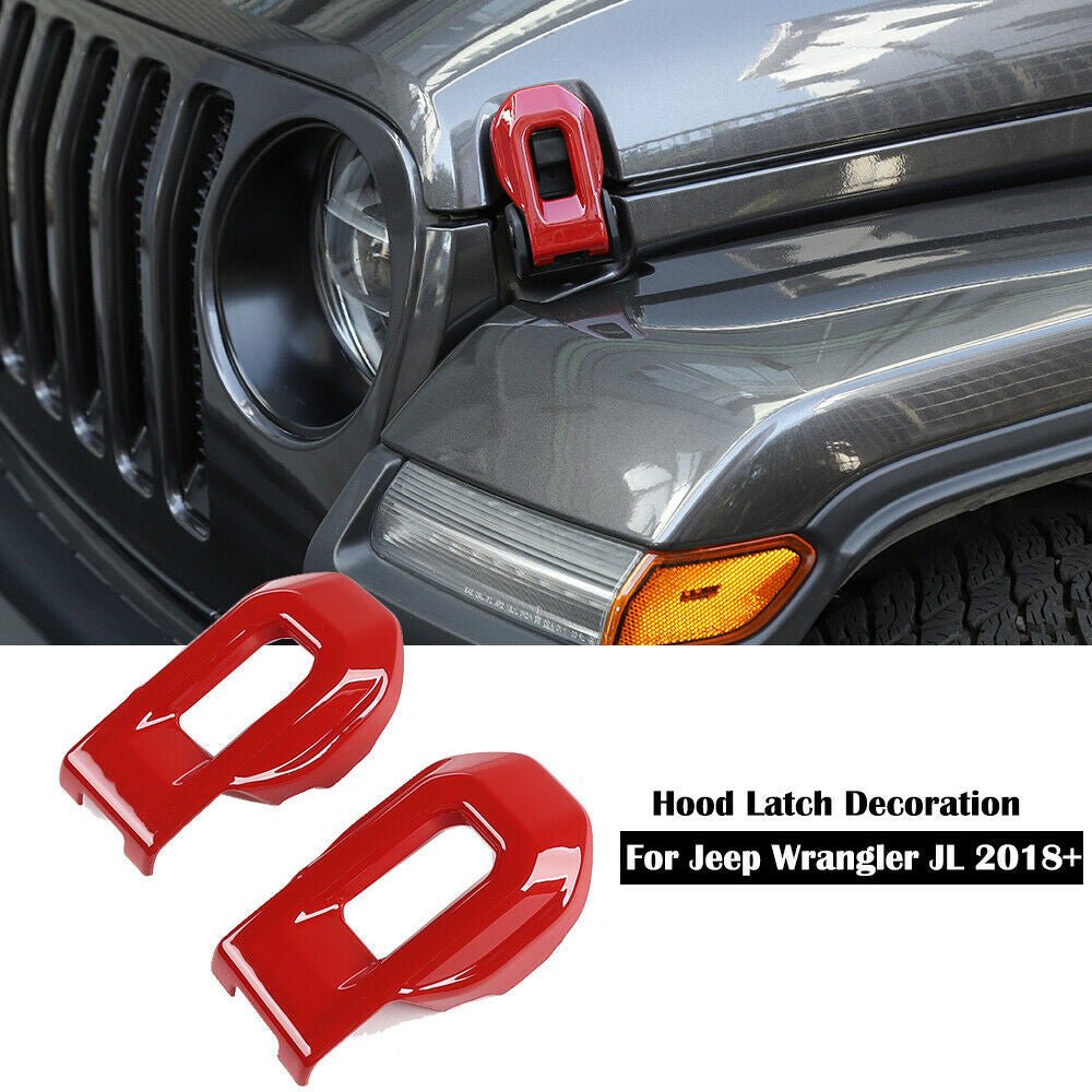 Engine Hood Lock Latch Buckle Cover Trim for Jeep Wrangler JL (2018 - 2023) - GENSSI Exterior Part