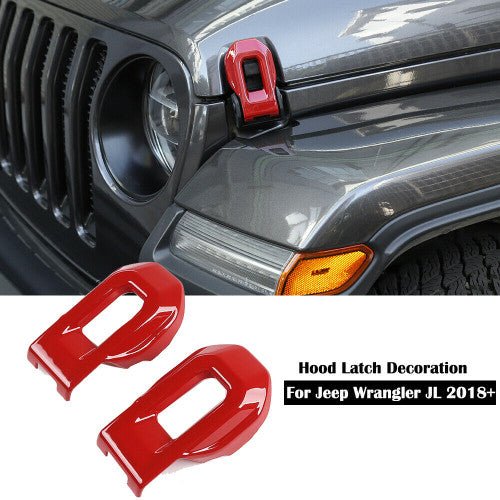 Engine Hood Lock Latch Buckle Cover Trim for Jeep Wrangler JL (2018 - 2023) - GENSSI Exterior Part