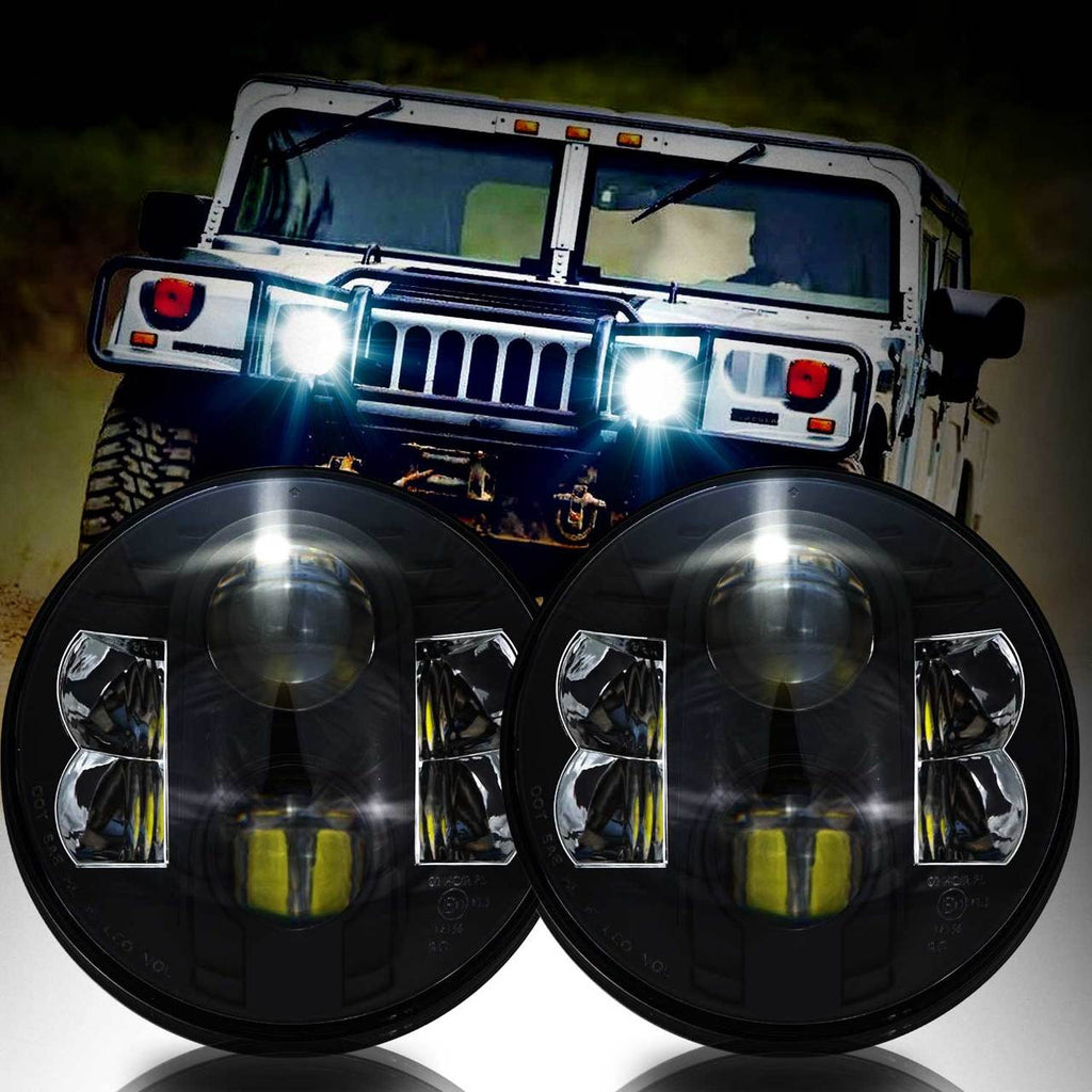 APOLLO Black Projector LED Headlights for Wrangler 1996-2018 Lighting
