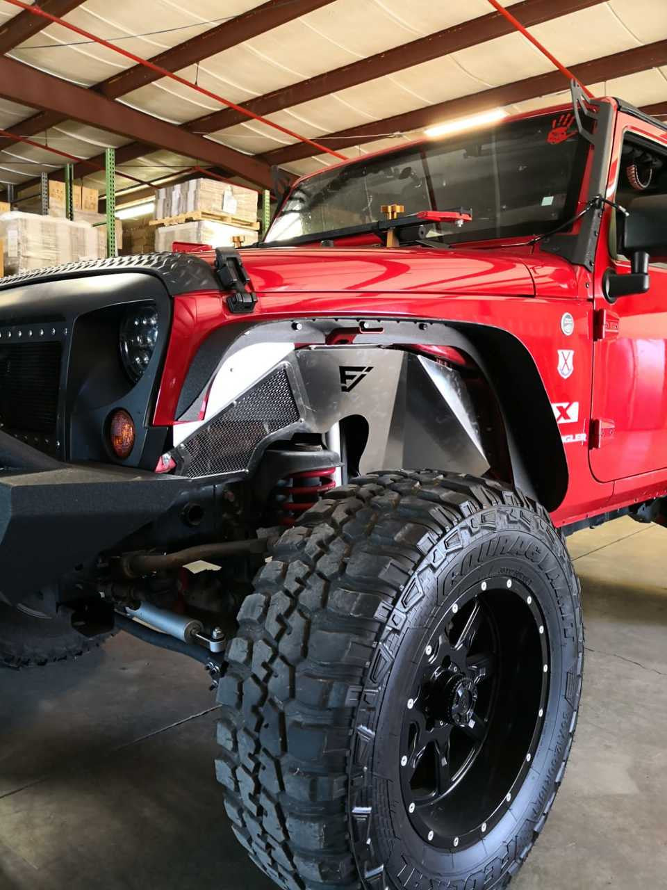 Front Aluminum Inner Fender Liners for Wrangler JK 2007-2018 Exterior Part