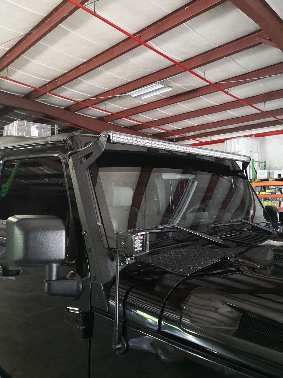 Light Bar Bracket 50 Inch Straight with Pod Mounts for Jeep Wrangler JK JKU 2007 - 2018 - GENSSI Exterior Part