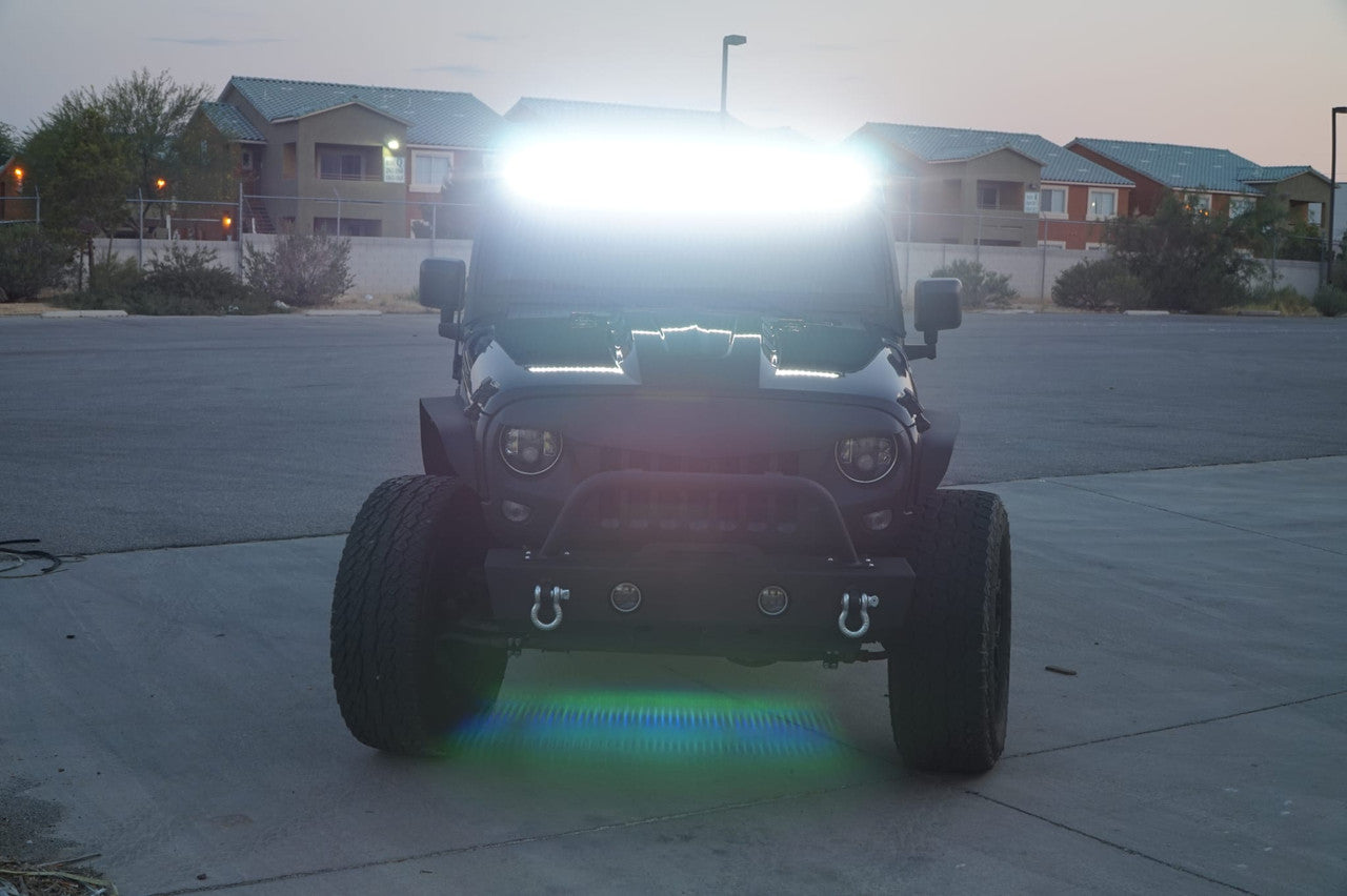 LED Light Bar 288W 50 Inches Bracket Wiring Harness Kit for Wrangler JK 2007-2018 Lighting