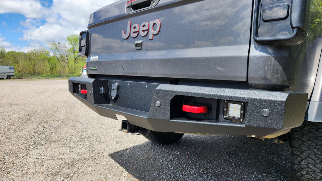 Rear Bumper with Receiver and LED Lights for Jeep Gladiator JT 2018+ Bumper