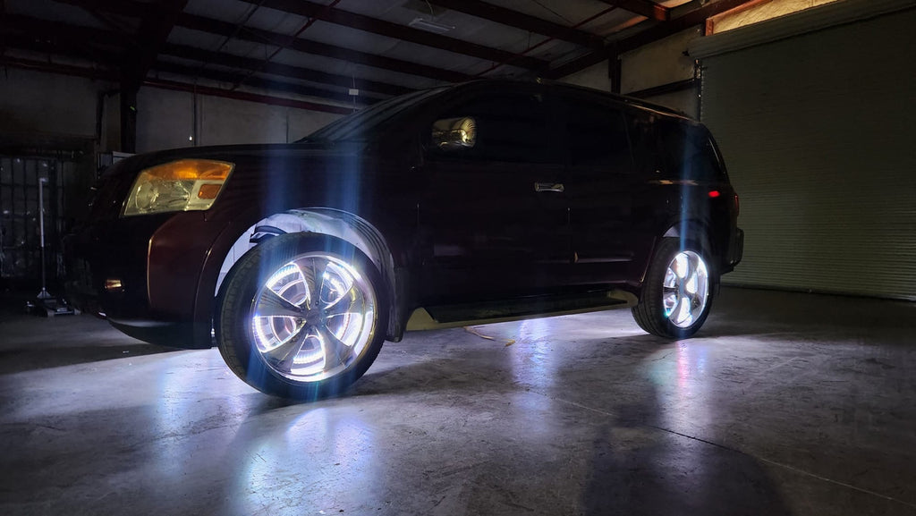 LED Wheel Lights Kit with Turn Signal and Red Brake Function Lighting
