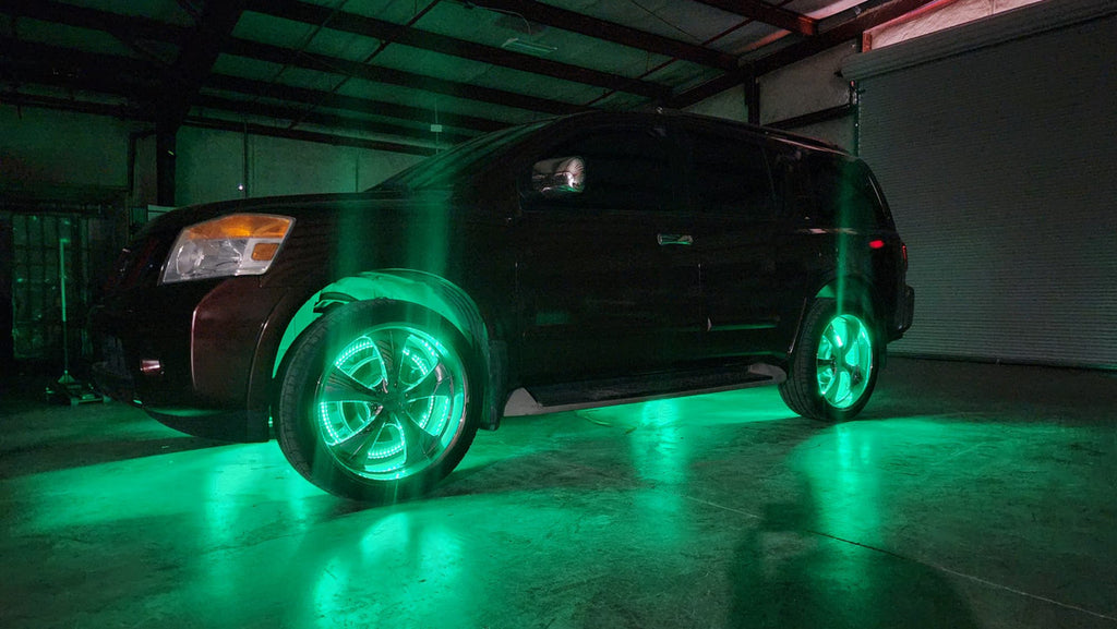 LED Wheel Lights Kit with Turn Signal and Red Brake Function Lighting