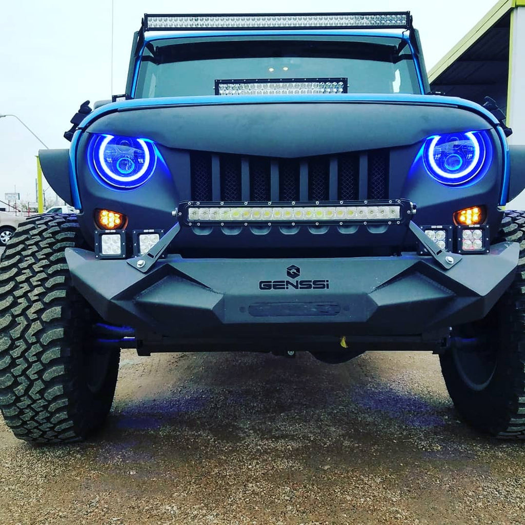 20W Bumper Bar Duely Flood POD LED Light Black Lighting