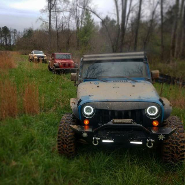 HALO Projector Black LED Headlights for Wrangler 1996-2018 Lighting