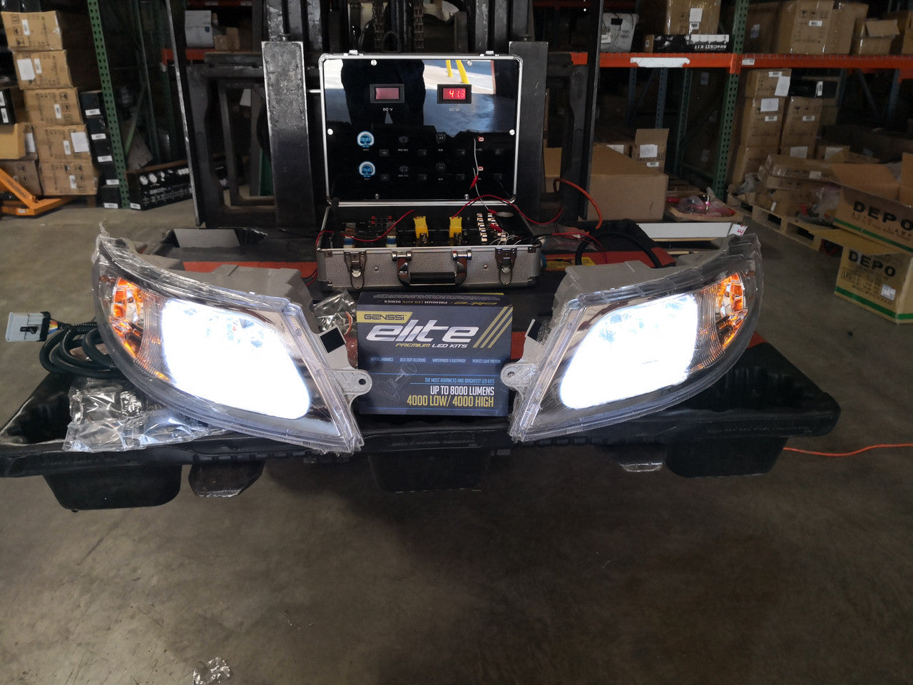 LED Pro Headlight Headlamp Pair for International 4100 4200 4300 4400 8500 8600 Lighting