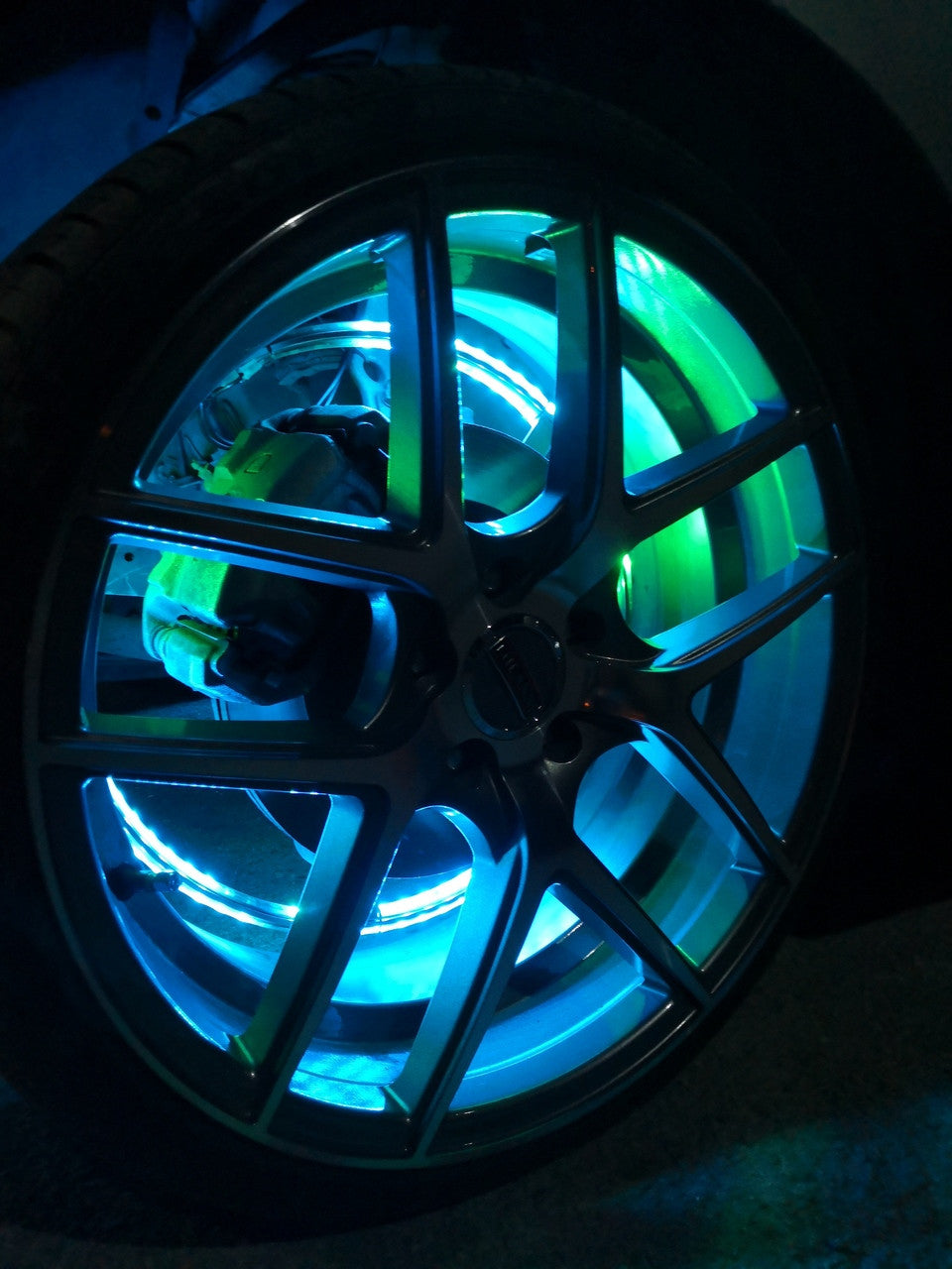 LED Wheel Lights Kit with Turn Signal and Red Brake Function Lighting