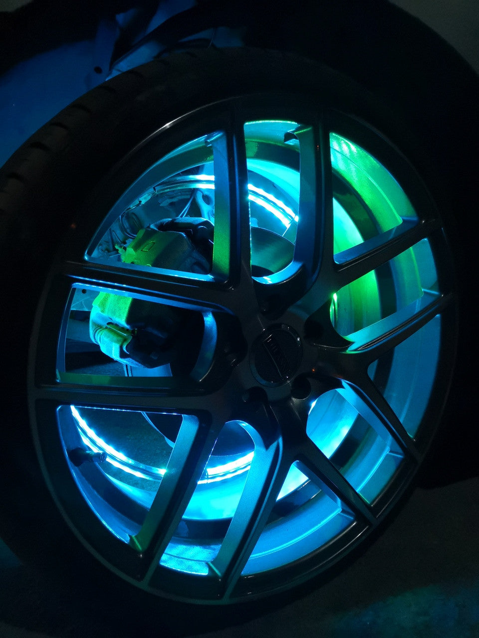 LED Wheel Lights Kit with Turn Signal and Red Brake Function Lighting