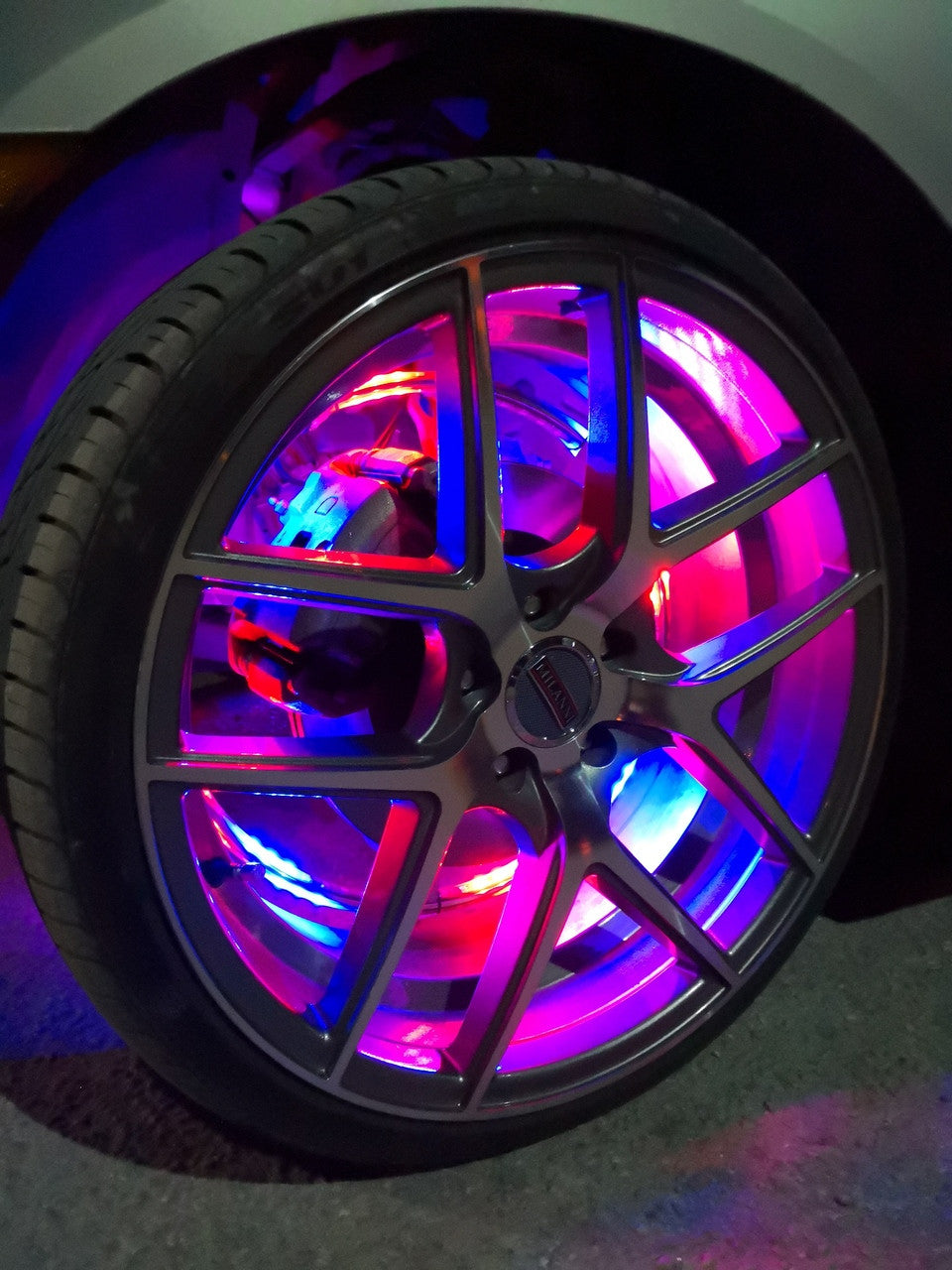 LED Wheel Lights Kit with Turn Signal and Red Brake Function Lighting