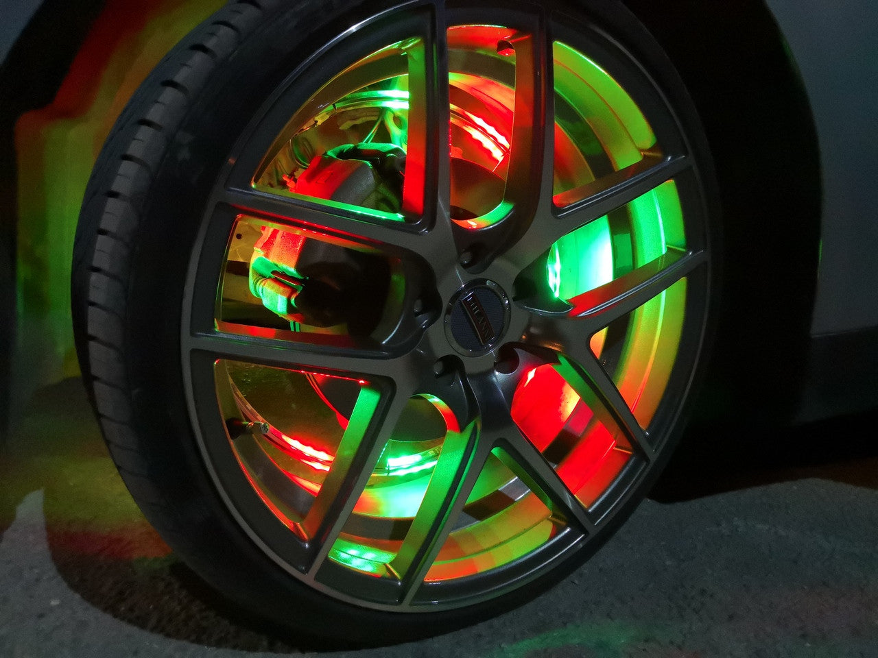 LED Wheel Lights Kit with Turn Signal and Red Brake Function Lighting