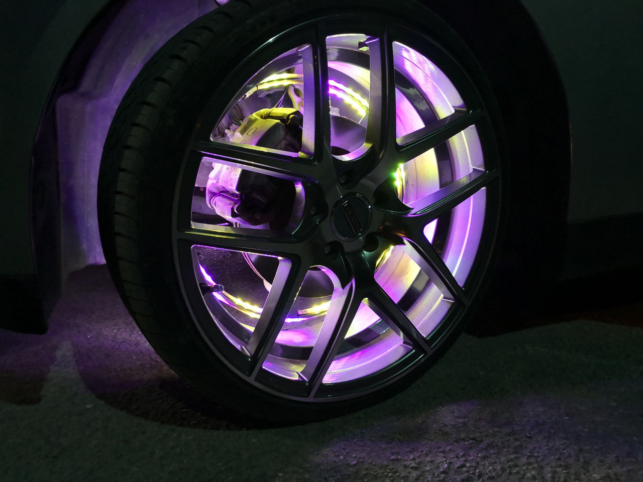 LED Wheel Lights Kit with Turn Signal and Red Brake Function Lighting