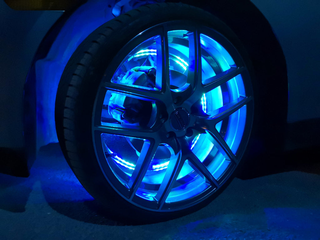 LED Wheel Lights Kit with Turn Signal and Red Brake Function Lighting