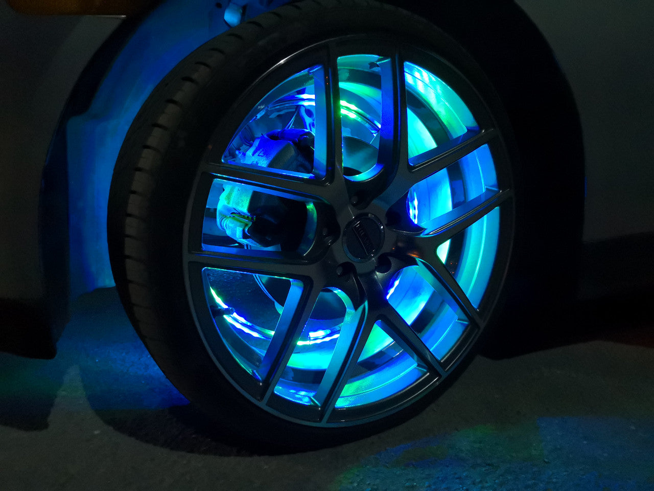 LED Wheel Lights Kit with Turn Signal and Red Brake Function Lighting