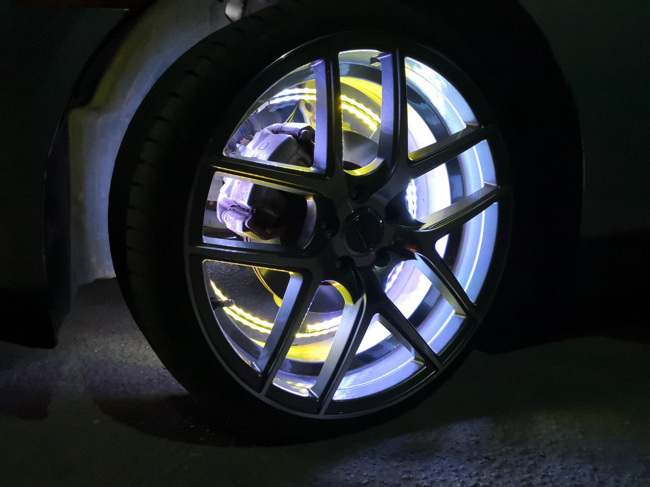 LED Wheel Lights Kit with Turn Signal and Red Brake Function Lighting