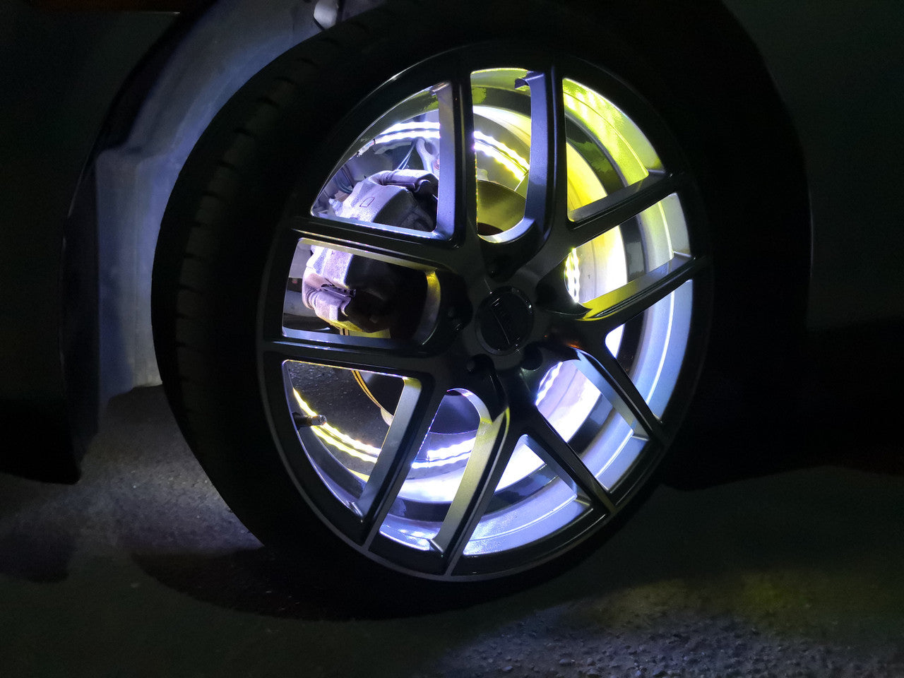 LED Wheel Lights Kit with Turn Signal and Red Brake Function Lighting
