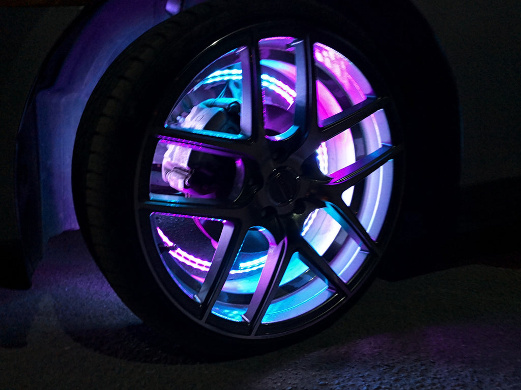 LED Wheel Lights Kit with Turn Signal and Red Brake Function Lighting