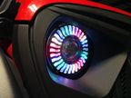 Demon Eye HALO Projector Black LED Headlights for Wrangler CJ TJ JK - GENSSI Lighting