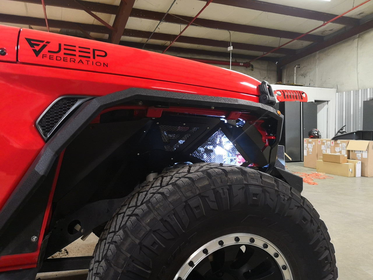 Front Aluminum Inner Fender Liners for Wrangler JL JLU JT 2018 Up Exterior Part