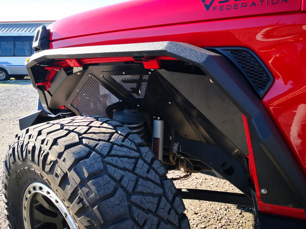 Front Aluminum Inner Fender Liners for Wrangler JL JLU JT 2018 Up Exterior Part