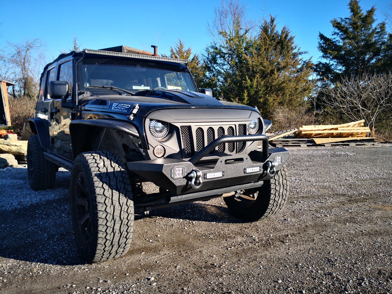 Front Rock Crawler Bumper for Wrangler JK 2007 - 2018 - GENSSI Bumper