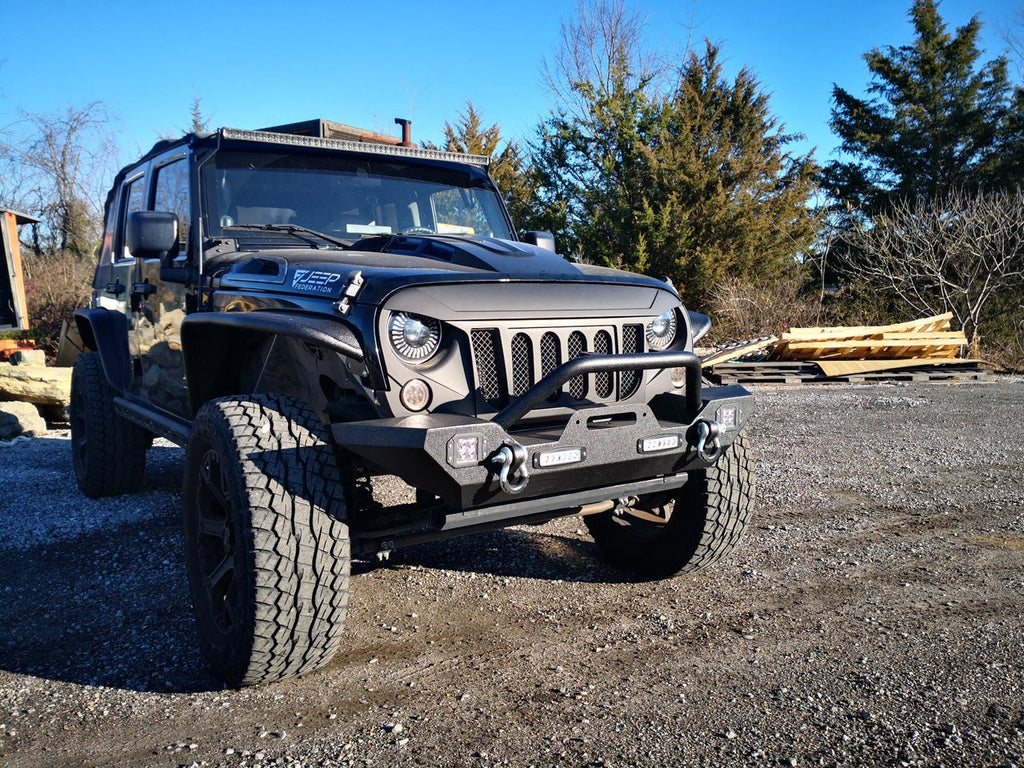 Front Rock Crawler Bumper for Wrangler JK 2007 - 2018 - GENSSI Bumper