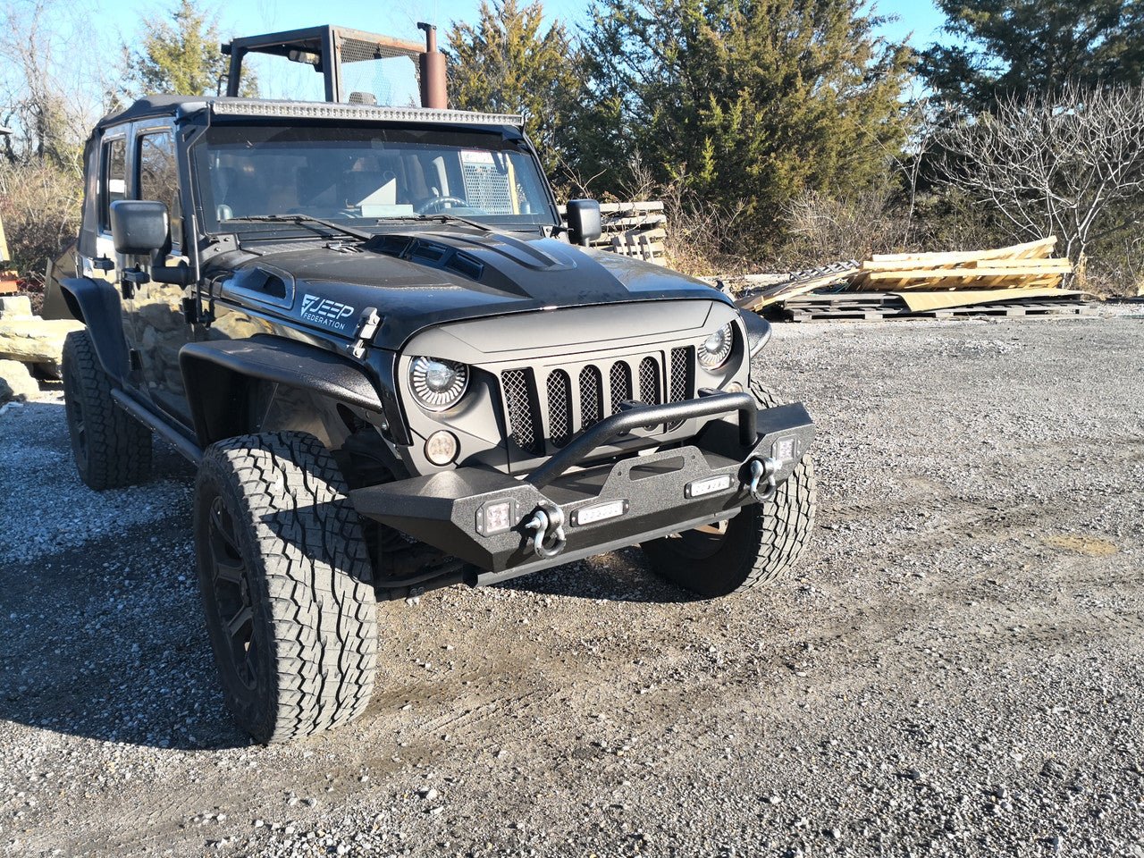 Front Rock Crawler Bumper for Wrangler JK 2007 - 2018 - GENSSI Bumper