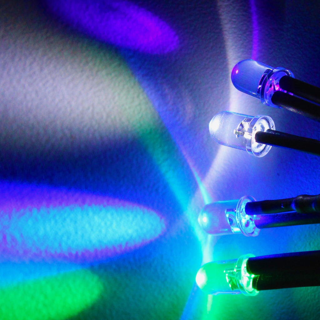 5mm Round LED Lights with 55cm Wire 12V (10 Pack) Lighting