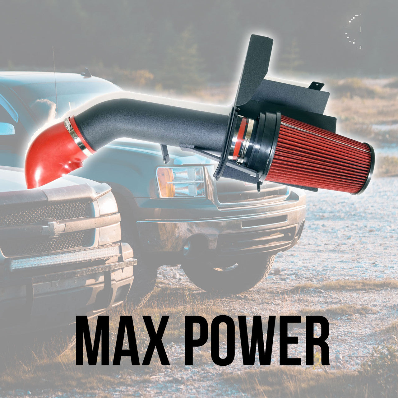 Air intake Kit with Heat Shield System for Chevy Silverado GMC Sierra 1999-2006 Performance