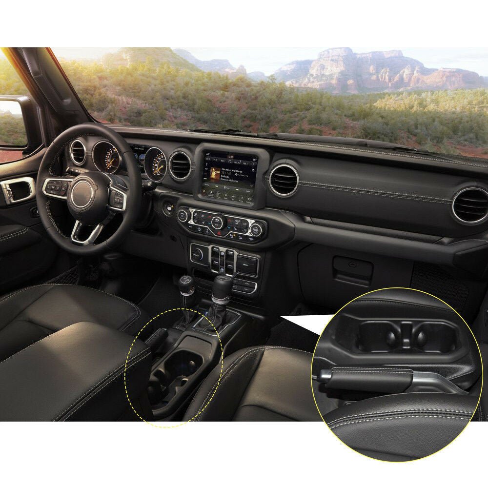 Gear Shift Panel Cover Frame Trim For Jeep Wrangler JL 2018 - 2023 Red - GENSSI Interior Part