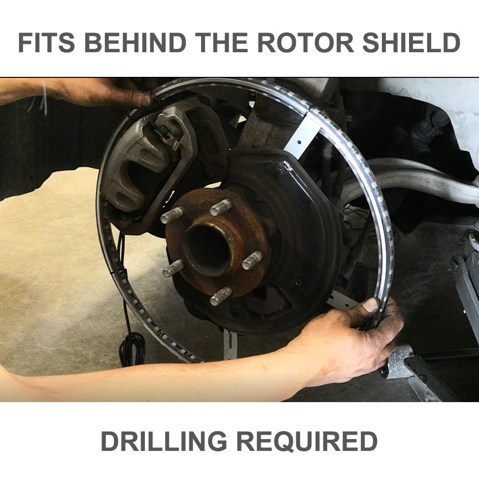 LED Wheel Lights Kit White with Turn Signal and 8 White Rock Lights Lighting