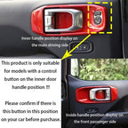 Interior Door Handle Bowl Cover Trim for Jeep Wrangler JL 2018 - 2023 4 - Door Red - GENSSI Interior Part