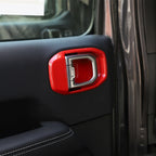 Interior Door Handle Bowl Cover Trim for Jeep Wrangler JL 2018 - 2023 4 - Door Red - GENSSI Interior Part
