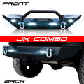 Front and Rear Rock Crawler Bumpers for Wrangler JK 2007-2018 Wire Harness Relay with Switch for LED Lighting Front and Rear Grab Bars Set Add for $25 ONLY! Bumper