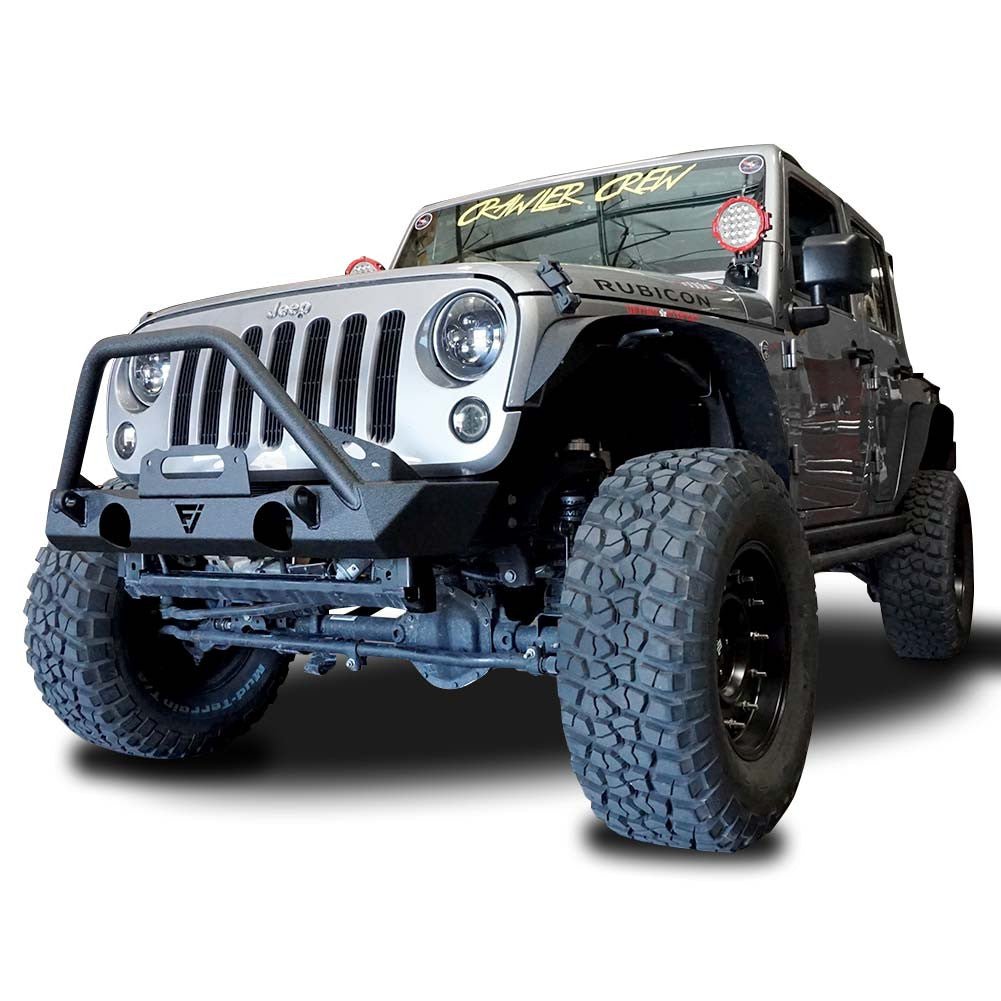 Front Transformer Seventeen Bumper w/Bull Bar for Wrangler 2007 - 2018 - GENSSI Bumper