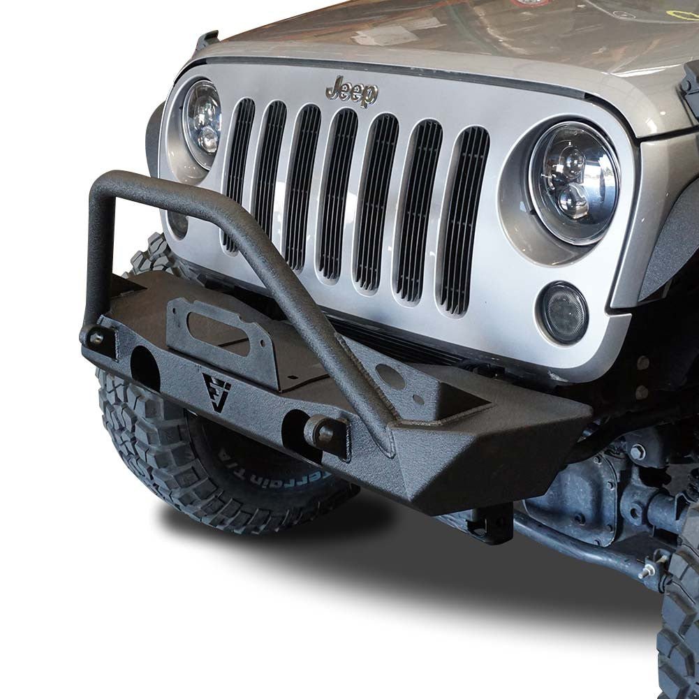 Front Transformer Seventeen Bumper w/Bull Bar for Wrangler 2007 - 2018 - GENSSI Bumper
