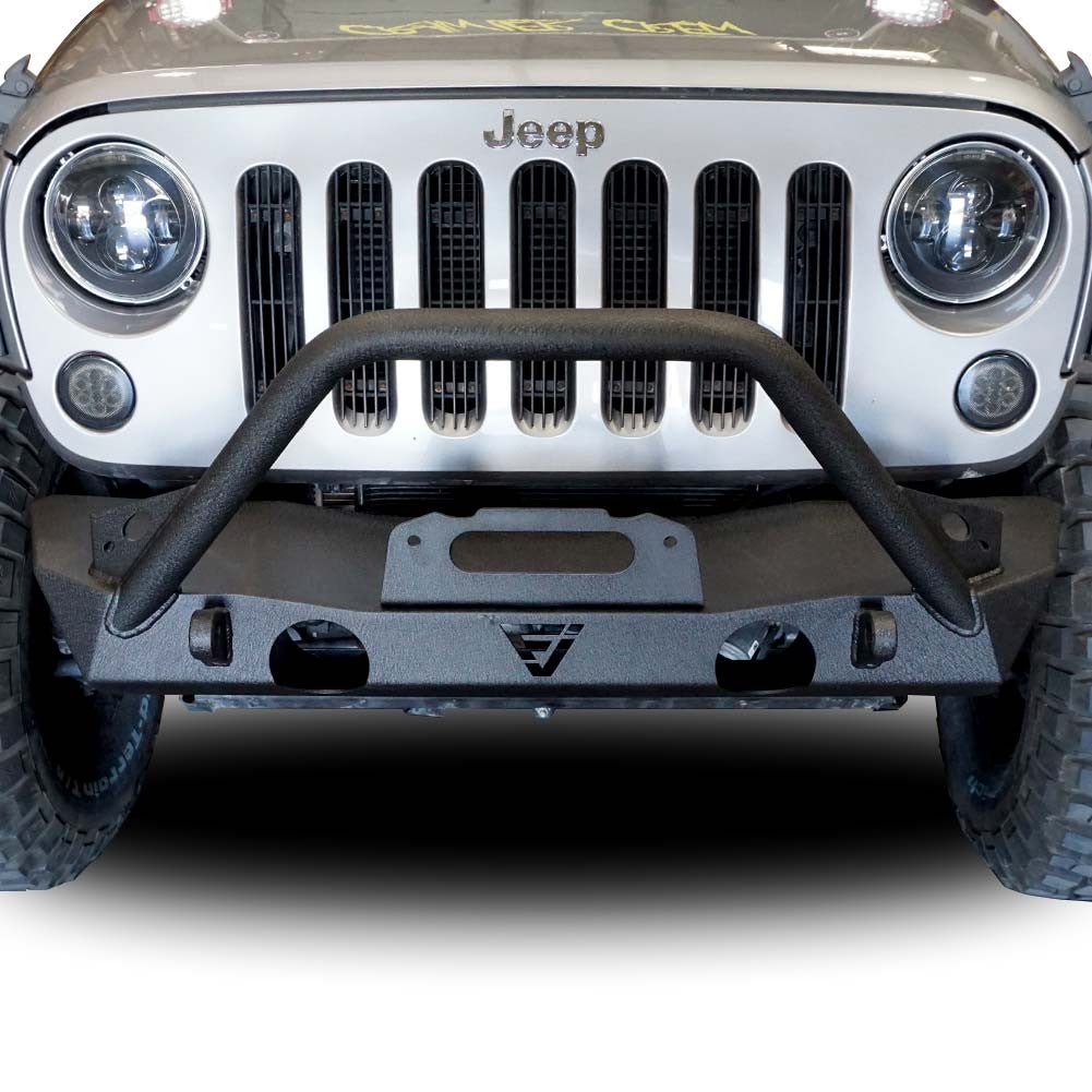 Front Transformer Seventeen Bumper w/Bull Bar for Wrangler 2007 - 2018 - GENSSI Bumper