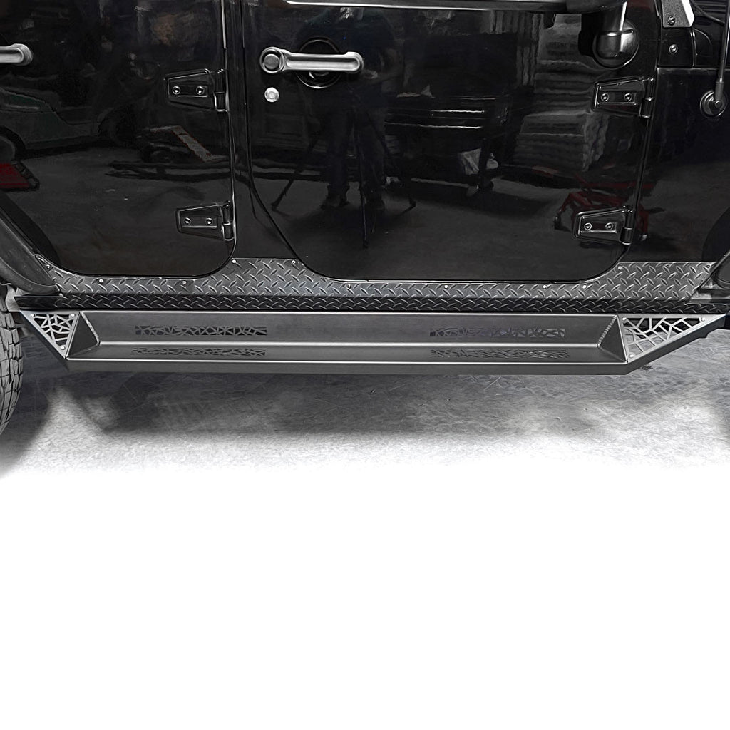 AGGRESSOR Side Steps Rail Steps Rock Sliders 2007-2018 Jeep Wrangler 4dr Exterior Part