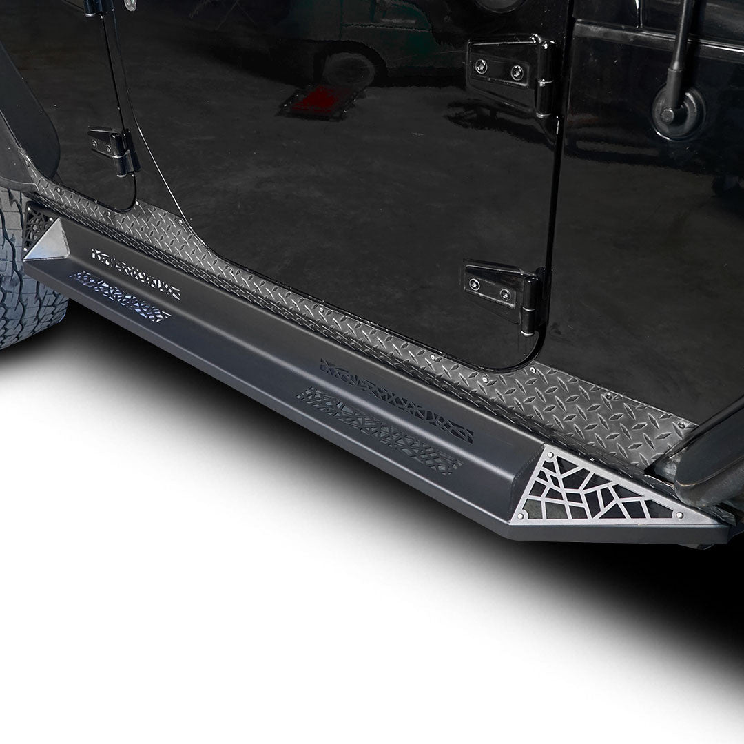 AGGRESSOR Side Steps Rail Steps Rock Sliders 2007-2018 Jeep Wrangler 2dr Exterior Part