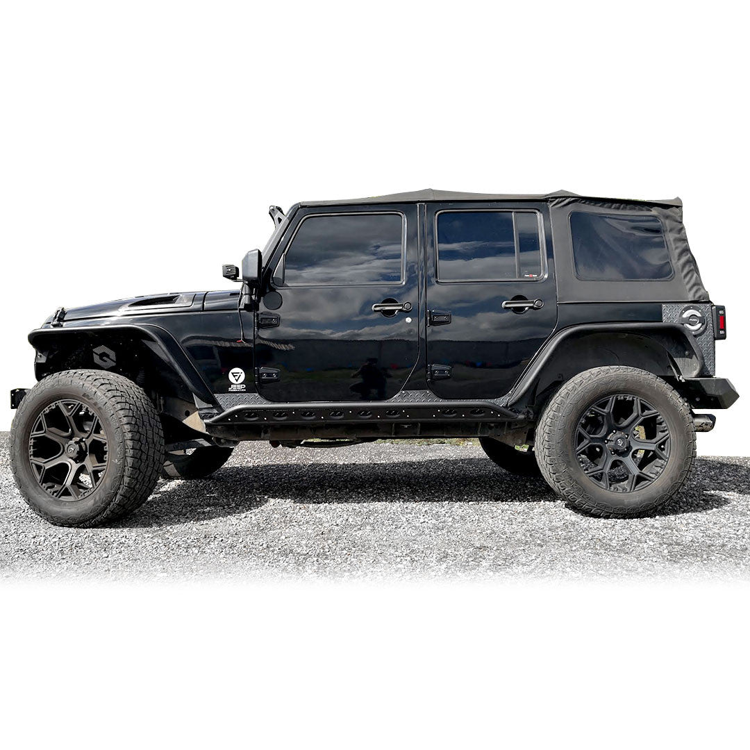 Tube Side Steps Rail Steps Rock Sliders 2007-2018 Jeep Wrangler 4dr Exterior Part