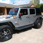 AGGRESSOR Side Steps Rail Steps Rock Sliders 2007 - 2018 Jeep Wrangler 2dr - GENSSI Exterior Part