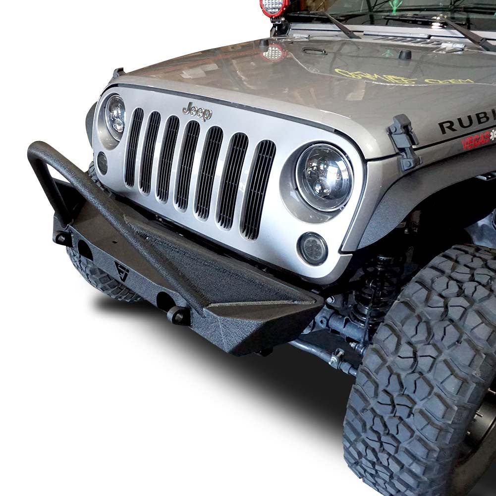 Front Transformer Nineteen Bumper w/Bull Bar for Wrangler 2007-2018 Bumper