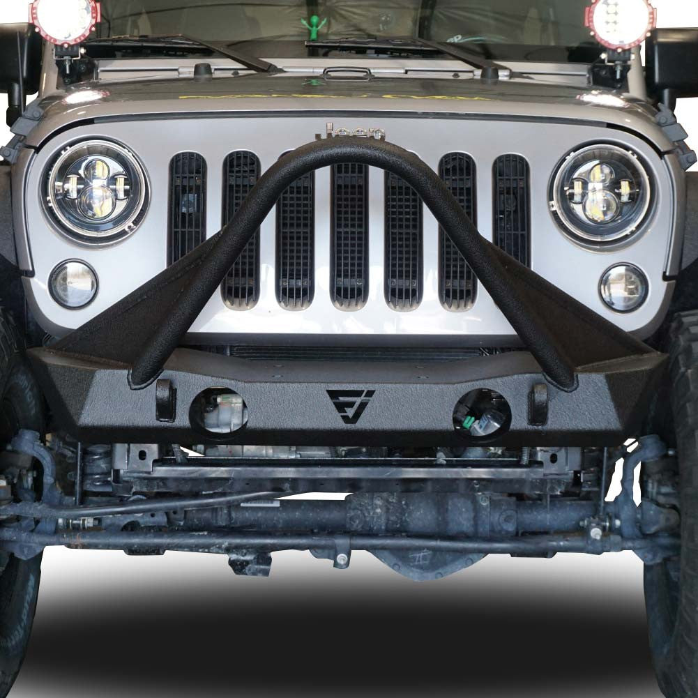 Front Transformer Nineteen Bumper w/Bull Bar for Wrangler 2007-2018 Bumper