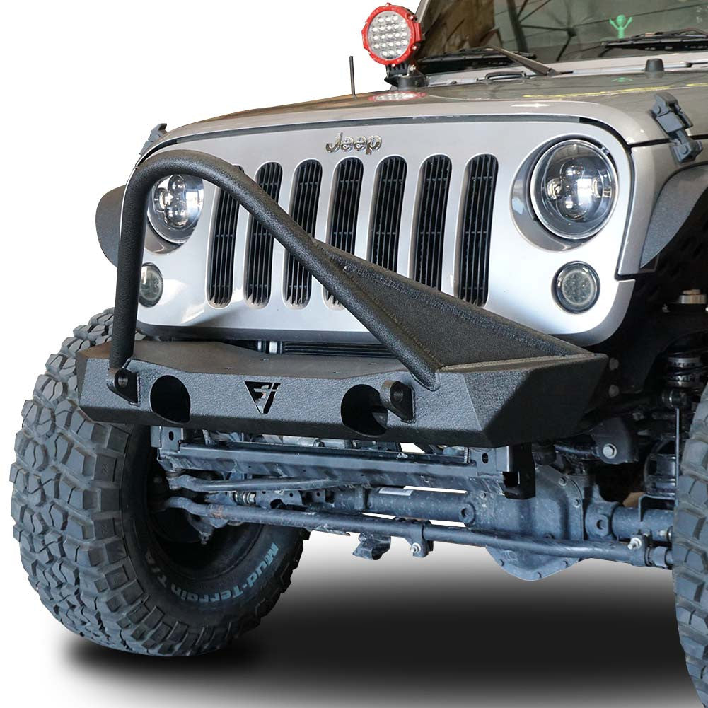Front Transformer Nineteen Bumper w/Bull Bar for Wrangler 2007-2018 Bumper