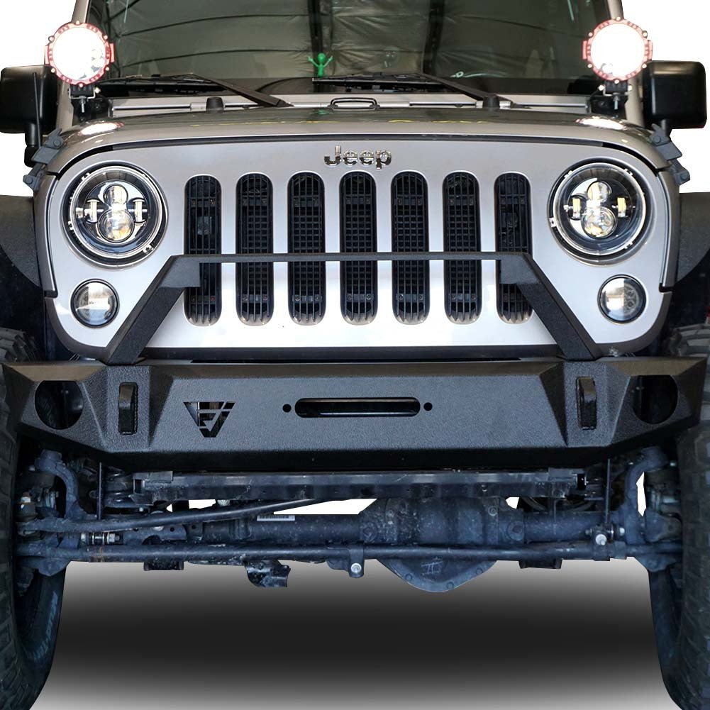 Front Transformer Seven Bumper w/Bull Bar for Wrangler 2007 - 2018 - GENSSI Bumper