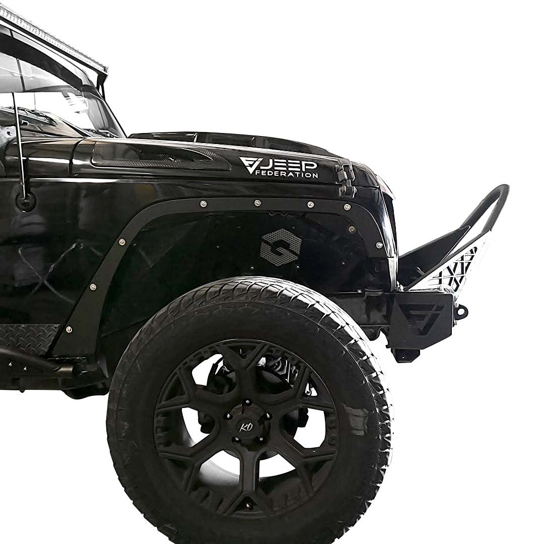 JF Steel Fender Delete Kit for Wrangler JK 2007-2018 Exterior Part