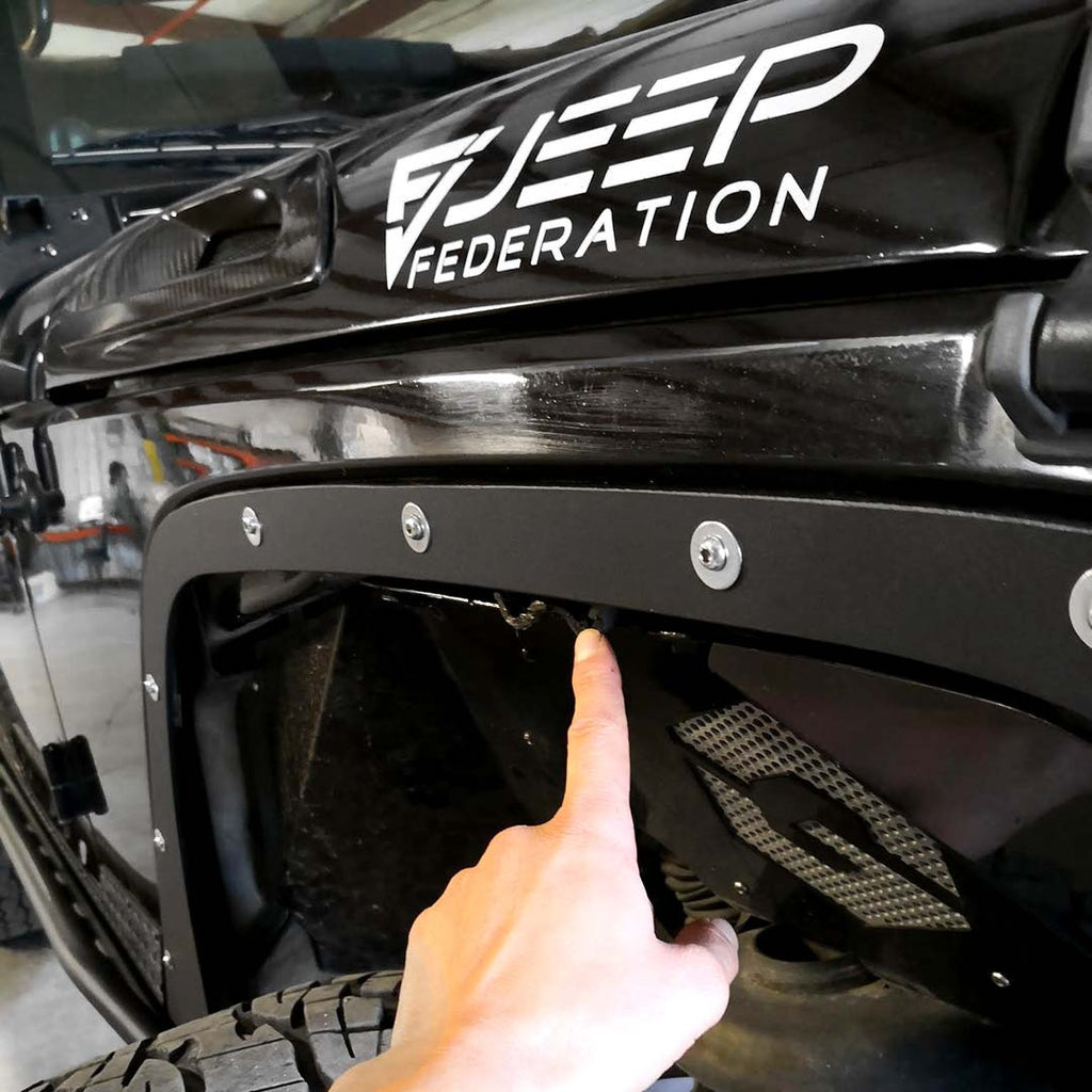 JF Steel Fender Delete Kit for Wrangler JK 2007-2018 Exterior Part